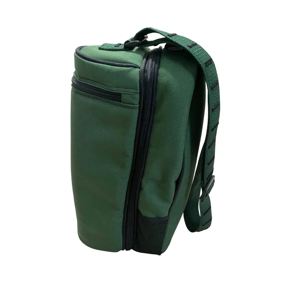 Picnic Time Estate Insulated Wine Tote with Service for 2, Hunter Green